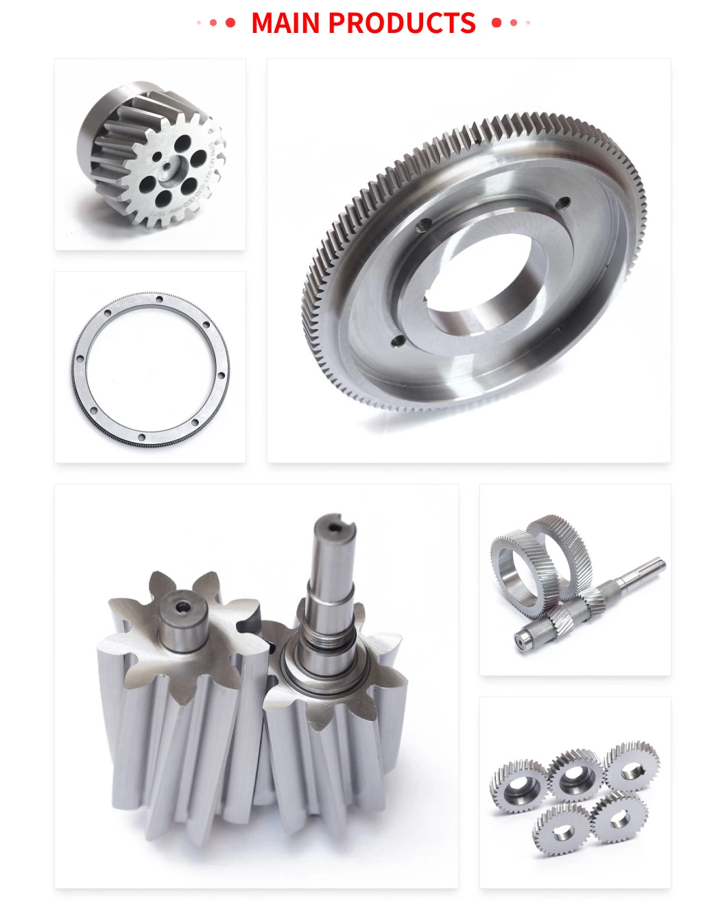 Cut Cast Steel Gear Shaft and Inch Oil Pump Gear