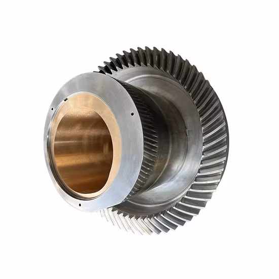 Kundenspezifisches Od2000-Edelstahl-Getriebe mit großem Schrägstirnrad, Spiralkegelring und Getriebe für Bohrmaschine/Reduzierstück/Pfahl